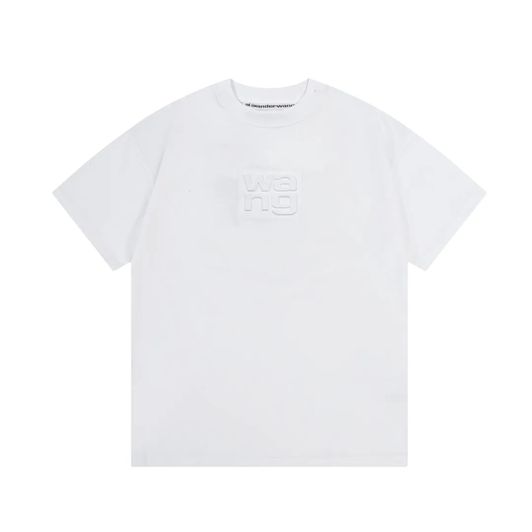 ALEXANDER WANG Logo ， Retro Same Style T Versatile : White Size：XS~L